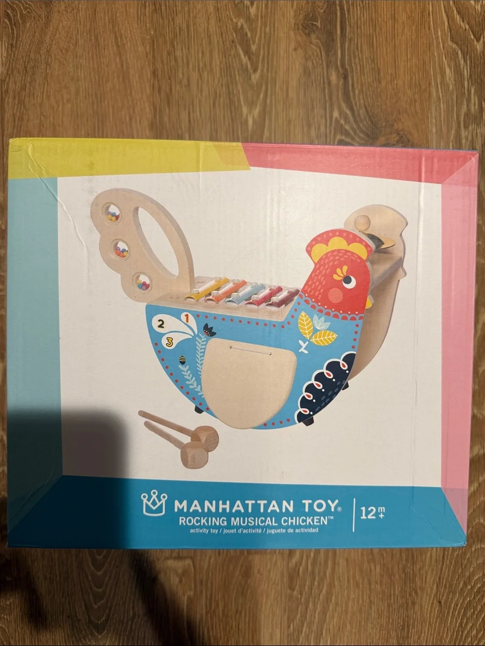 Manhattan Toy Rocking Musical Chicken - Blue & Red